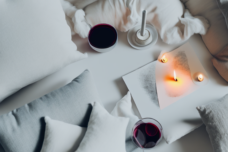 A romantic setting featuring soft candlelight